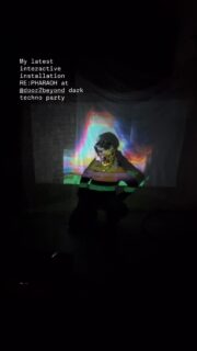 A little while ago, I took part in a party organized by @mad_4mat , where I set up my interactive installation RE:PHARAOH.

Guests who stepped into the motion sensor’s zone could trigger glowing objects emerging from a digital pyramid 🔺

Check out the video and dive into the neon desert vibes ⚡️
#InteractiveArt #NeonEgypt #REPHARAOH #DigitalArt #NewMediaArt #artinstallation